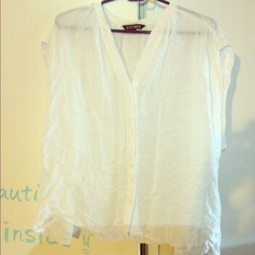 Express semi see-through top